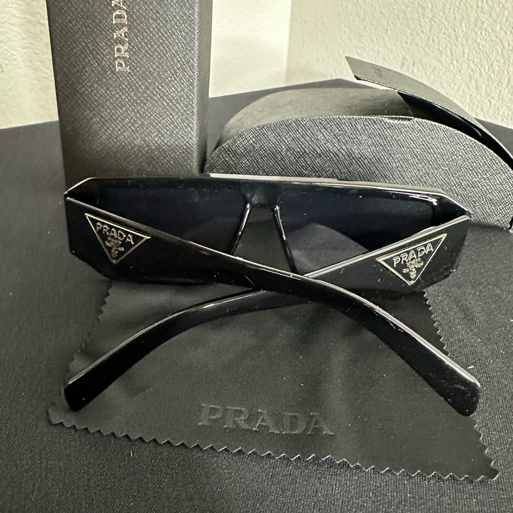 Prada Black Rectangular Sunglasses For Men - image 1
